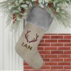 Grey Faux Fur Stocking