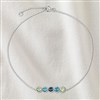 Silver Anklet - 5 Stones