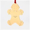 Gold Gingerbread Ornament, Back View