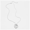 Engraved Channel Heart Swing Necklace