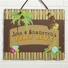 Tropical Paradise Personalized Slate Plaque - 10621