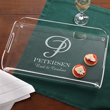 Personalized Serving Tray - Monogram  Name - 11685