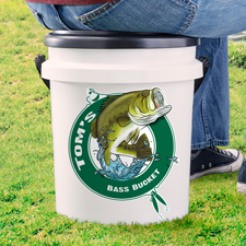 Personalized Fishing Bucket Cooler - Sit n Fish - 11919