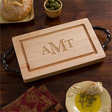 Personalized Cutting Boards - 13quot; Maple with Monogram - 13071D