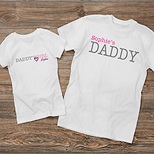 Personalized Father Daughter Apparel - Daddy  Daddys Girl - 13080