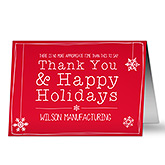 Personalized Business Christmas Cards - Thank You - 13360