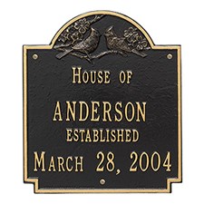 Personalized Aluminum Family Name House Plaque - 1354D