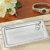 Personalized Jewelry Tray - Mariposa String of Pearls - 13943