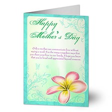 Personalized Mothers Day Cards - A Mothers Love Blooms - 14325