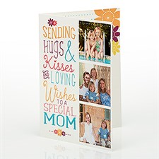 Personalized Mothers Day Greeting Card - Hugs  Kisses - 15583