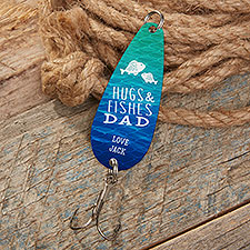 Personalized Fathers Day Fishing Lure - Hugs  Fishes - 15649