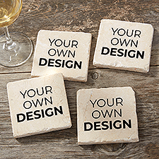 Design Your Own Personalized Tumbled Stone Coasters - 15755