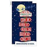 North Pole Family Sign Personalized Holiday Postcards - 16103