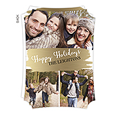 Personalized Photo Collage Christmas Cards - Holiday Glam - 16108