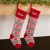 Red  Green Knit Stocking