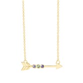 Gold 3 Stone Necklace