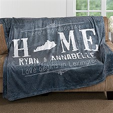 Personalized Couples Blanket - State Of Love - 16881