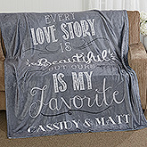 Love Story Personalized Couples Blankets - 16911