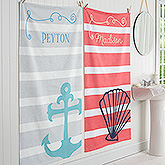 Personalized Nautical Bath Towel - 17464