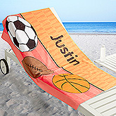 Personalized Boys Beach Towel - Just For Him - 17486