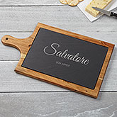 Personalized Slate & Wood Kitchen Paddle - Classic Family - 17596