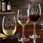 Personalized Classic Celebrations Wine Glass Collection - 17830