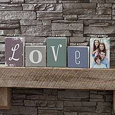 Personalized Letter Decor Rectangle Shelf Blocks - 17855