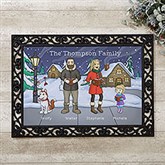 Personalized Doormats - Christmas Caroling Family - 18134