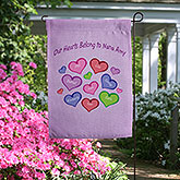 Personalized Garden Flags - My Heart Belongs To - 18203