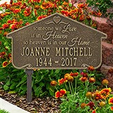 Personalized Memorial Plaques - Heavenly Home - 18352D