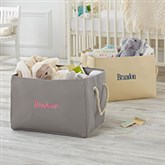 Personalized Canvas Storage Totes - Monogram & Name - 18682