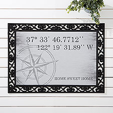 Personalized Doormats - Latitude  Longitude - 18831