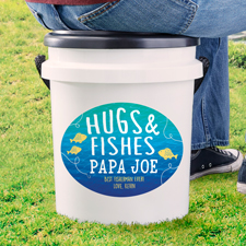 Personalized Bucket Cooler - Hugs  Fishes - 18975