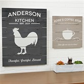 Farmhouse Kitchen Personalized Wooden Slat Signs - 19162