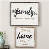 Personalized Barnwood Framed Wall Art - Cozy Home - 19244