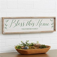 Personalized Barnwood Wall Art - Bless This Home - 19288