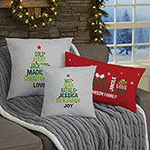 Personalized Christmas Family Tree Pillows - 19383