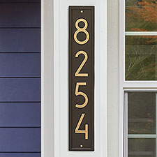 Personalized Address Plaque - Modern Vertical - 20262D