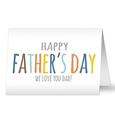 Personalized Fathers Day Card - Colorful Letters - 20441