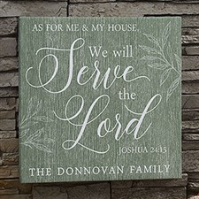 We Will Server The Lord Personalized Canvas Prints - 20591