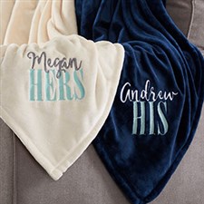 Personalized Fleece Blankets - His  Hers - 20608