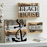 Coastal Life Personalized Reclaimed Wood Signs - 21037