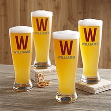 Initial  Name Personalized Beer Pilsner Glass - 21153