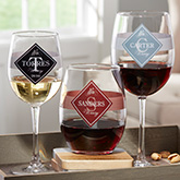 Family Winery Personalized Wine Glasses - 21159