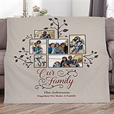 Photo Family Tree Personalized Blankets - 21288