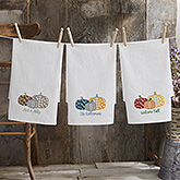 Personalized Flour Sack Towels - Plaid Pumpkins - 21373