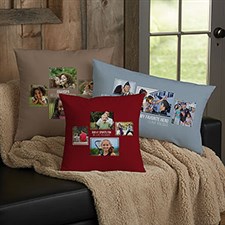 Personalized 4 Photo Collage Throw Pillows For Dad - 21461
