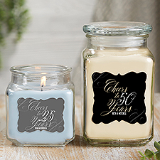 Personalized Anniversary Candle Jars - Cheers To... - 21904
