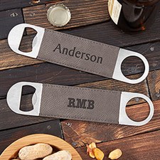 Personalized Leather Bottle Openers - Name  Monogram - 22385