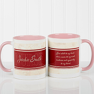 Name Your Career Personalized Coffee Mug 11oz.- Pink - 10413-P